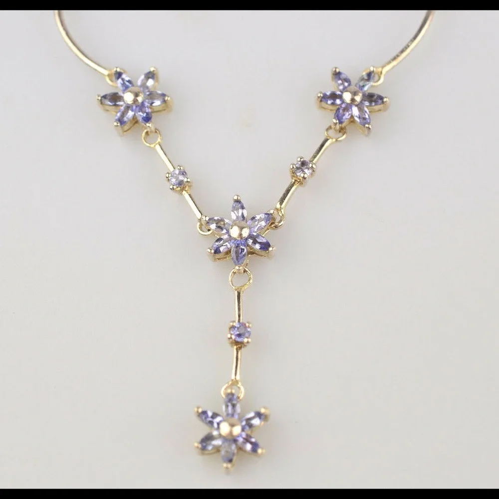 Tanzanite Flower Necklace - Picture 9 of 14